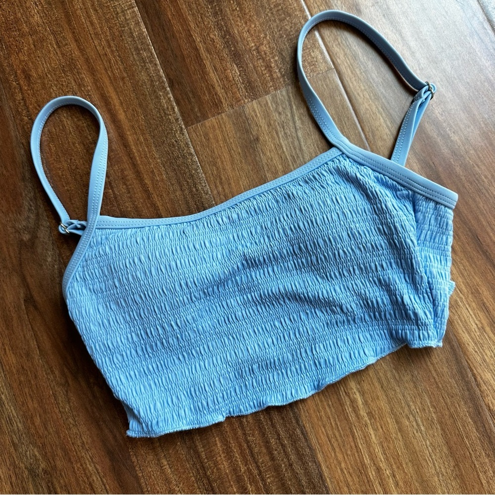 Blue Bandeau Bikini Top